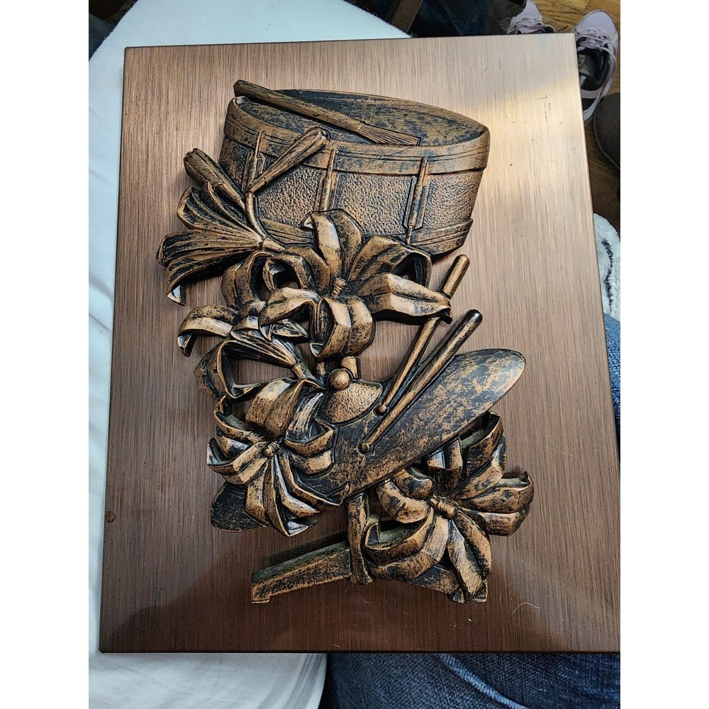 Coppercraft Guild Drums and Flowers Copper Art 3D